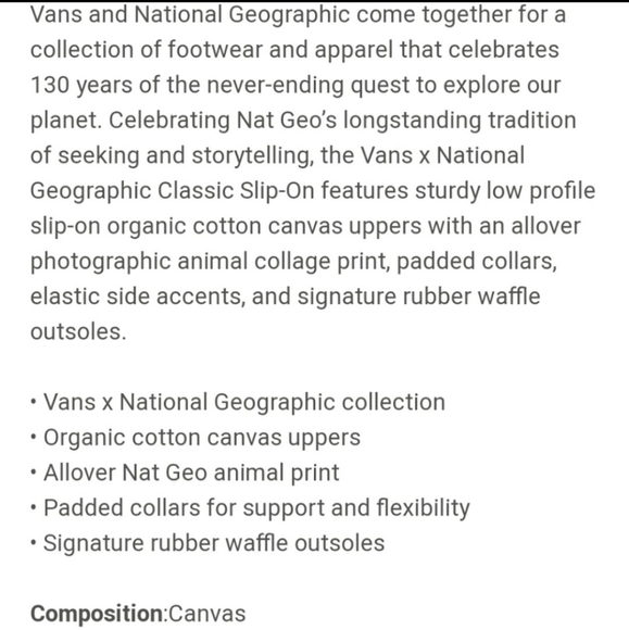 Vans National Geographic Kids Slip on - Picture 11 of 12
